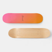 Orange Pink Gradient Personalisiert Skateboard (Horizontal)