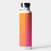 Orange Pink Gradient Personalisierter Name Trinkflasche (Rechts)