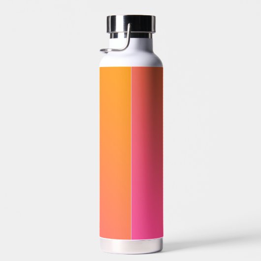 Orange Pink Gradient Personalisierter Name Trinkflasche (Rechts)