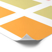 Orange Pink Green Tan Hues Poster (Ecke)