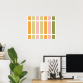Orange Pink Green Tan Hues Poster (Heimbüro)