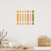 Orange Pink Green Tan Hues Poster (Küche)