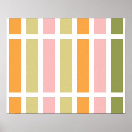 Orange Pink Green Tan Hues Poster (Vorne)