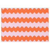 Orange Pink Groovy Stripe Minimalistisch Moderner  Tischdecke (Vorderseite (Horizontal))