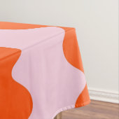 Orange Pink Groovy Stripe Minimalistisch Moderner  Tischdecke (Beispiel)