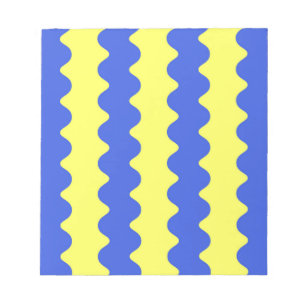 Orange Pink Groovy Stripe Minimalistischer Frühlin Notizblock