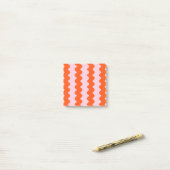 Orange Pink Groovy Stripe Moderner Minimalistische Post-it Klebezettel (Auf Schreibtisch)