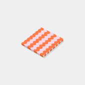 Orange Pink Groovy Stripe Moderner Minimalistische Post-it Klebezettel (angewinkelt)
