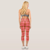 Orange Pink Karo Capri Leggings (Rückseite)
