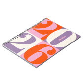 Orange Pink Lavender Bold Year Color Block Notizblock (Linke Seite)