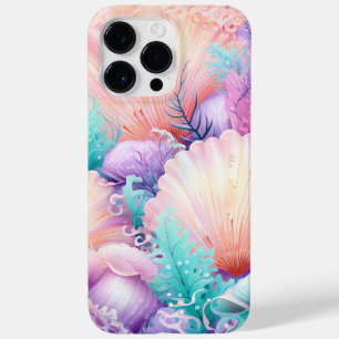ORANGE PINK LILA PASTELL MEERESMUSCHELN MEERESALGE Case-Mate iPhone 14 PRO MAX HÜLLE