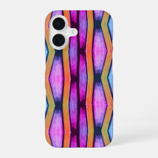 Orange, pink, lila und blau Chevron iPhone 16 Hülle