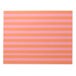 Orange Pink Lines Summer Mood Notepad - 40 Seiten Notizblock