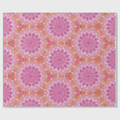 Orange Pink Mandala Pattern Geschenkpapier (Flach)
