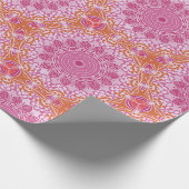 Orange Pink Mandala Pattern Geschenkpapier (Ecke)