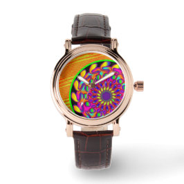 Orange & Pink Mandala Watch Armbanduhr