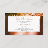 Orange Pink Ombre Glitzer Weiß und Monogramm Visitenkarte (Rückseite)