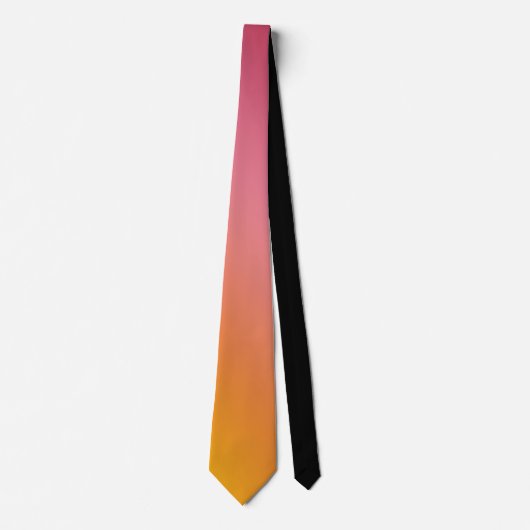 Orange Pink Ombre Gradient Blur Abstract Design Krawatte (Vorderseite)