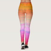 Orange Pink Ombre Leggings (Rückseite)