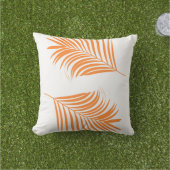 Orange Pink Palm Tree Leaf Tropical Coastal Beach Kissen (Golfball-Marker)