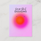 Orange Pink Red Calligraphy Earring Display Card Visitenkarte (Vorderseite)