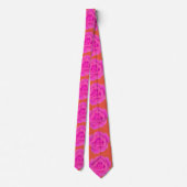 Orange Pink Rose Farbenfrohe Geschenke Gastgeschen Krawatte (Rückseite)
