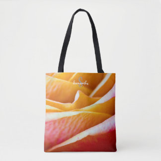 Orange-pink rose Tote bag Tasche