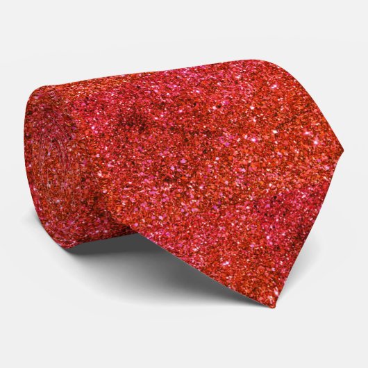 Orange Pink Roter Glitzer Sparkle Burgund Geschenk Krawatte (Gerollt)
