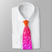 Orange Pink Sparkle Abstrakte Glitzer Muster Gesch Krawatte (Gebunden)