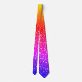Orange Pink Sparkle Abstrakte Glitzer Muster Gesch Krawatte (Rückseite)