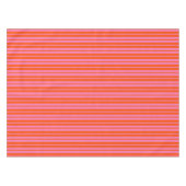 Orange Pink Stilvolle Streifenmuster Design Tischdecke (Vorderseite (Horizontal))