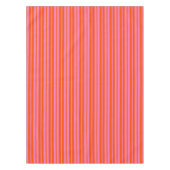 Orange Pink Stilvolle Streifenmuster Design Tischdecke (Vorderseite)