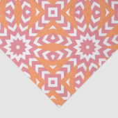 Orange & Pink Stilvolles Mosaikmuster Seidenpapier (Detail)