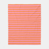 Orange Pink Summer Mood Lines Fleece Blanket (Vorderseite)