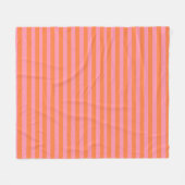 Orange Pink Summer Mood Lines Fleece Blanket (Vorderseite (Horizontal))