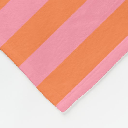 Orange Pink Summer Mood Lines Fleece Blanket (Ecke)