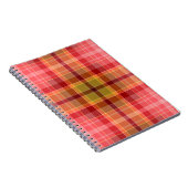 Orange Pink Tartan Notizblock (Rechte Seite)