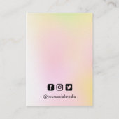 Orange Pink Trendy Earring Display Card Visitenkarte (Rückseite)