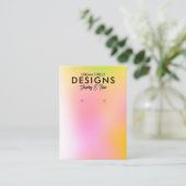 Orange Pink Trendy Earring Display Card Visitenkarte (Stehend Vorderseite)