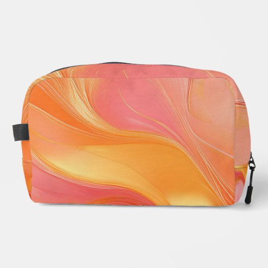 Orange Pink und Gold Abstrakt Luxus- Duffle Beutel (Vorderseite)