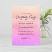 Orange Pink Watercolor Weihnachts-Party Einladung (Stehend Vorderseite)