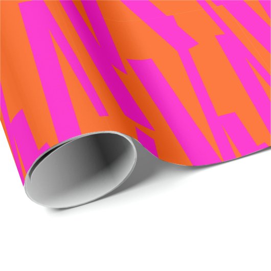 Orange Pink Wrapping Paper Geschenkpapier (Rolleneckpunkt)