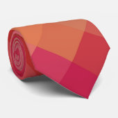 Orange Pink Zigzag Nahtloses Muster Krawatte (Gerollt)