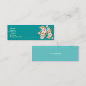 Orange-pinkish Gänseblümchen-Blumen Mini Visitenkarte (Vorne/Hinten)