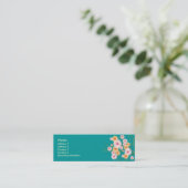 Orange-pinkish Gänseblümchen-Blumen Mini Visitenkarte (Stehend Vorderseite)