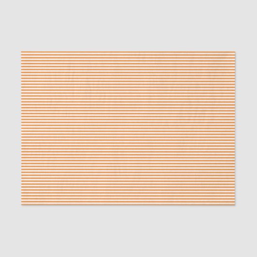 Orange Pinstripes Streifen Tissue Paper Seidenpapier (Vorderseite)