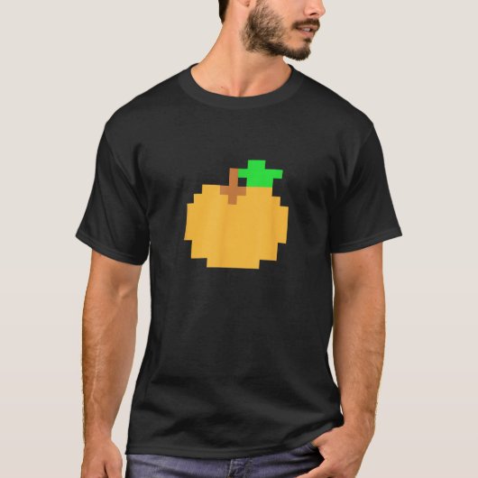 Orange Pixel 8 bit Arcade Video Game Matching Cost T-Shirt (Vorderseite)