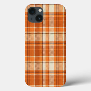Orange plaid iPhone 13 hülle