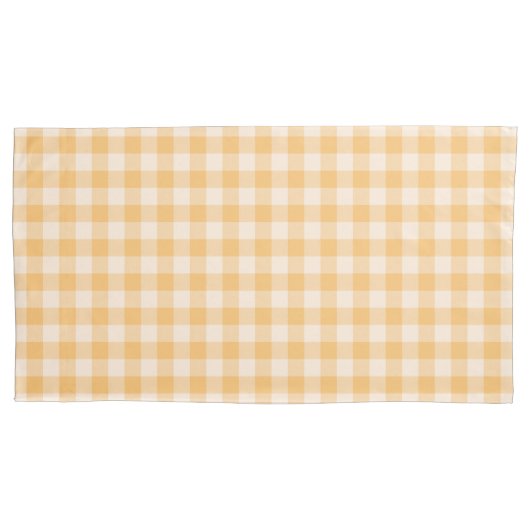 Orange Plaid Pattern Pair Of Pillowcases Kissenbezug (Vorderseite-Links)