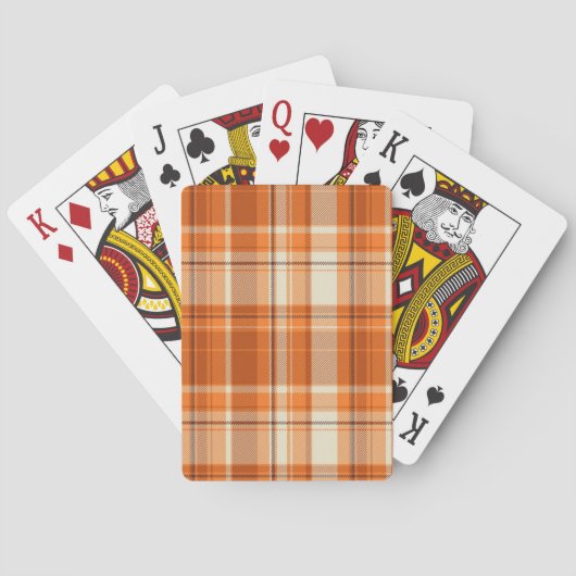 Orange plaid spielkarten (Rückseite)